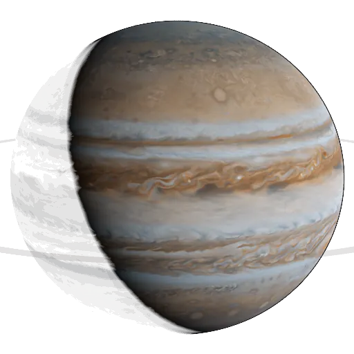 Jupiter as drawn by our real-time 3D model