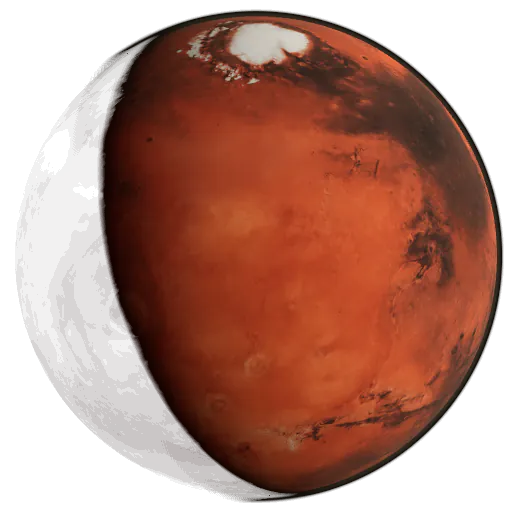 Mars as drawn by our real-time 3D model