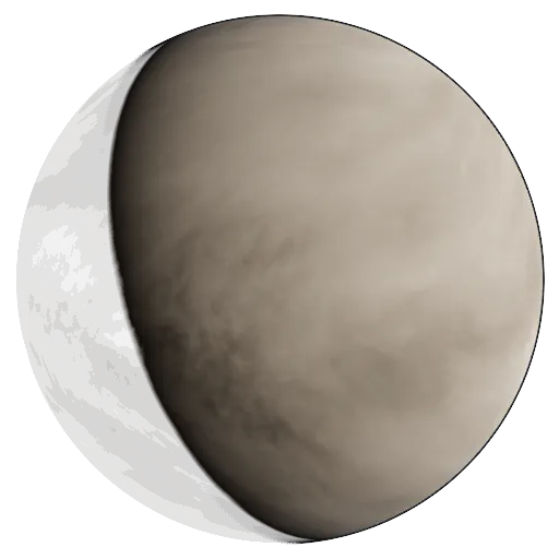 Venus as drawn by our real-time 3D model